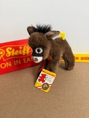 Steiff Assy Brown Donkey Plush with Tags, 1510/14